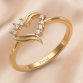 Crown Curve Diamond Ring