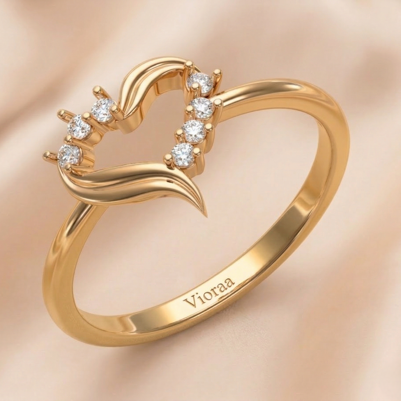 Crown Curve Diamond Ring