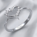 Crown Curve Diamond Ring