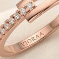 Vioraa Minimalist Diamond Accent Ring