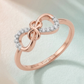 Vioraa Infinity Heart Diamond Ring