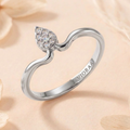 Elegant Teardrop Diamond Cluster Ring