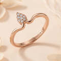 Elegant Teardrop Diamond Cluster Ring