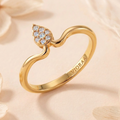 Elegant Teardrop Diamond Cluster Ring