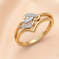 Elegant Intertwined Diamond Accent Ring