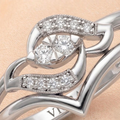 Elegant Intertwined Diamond Accent Ring