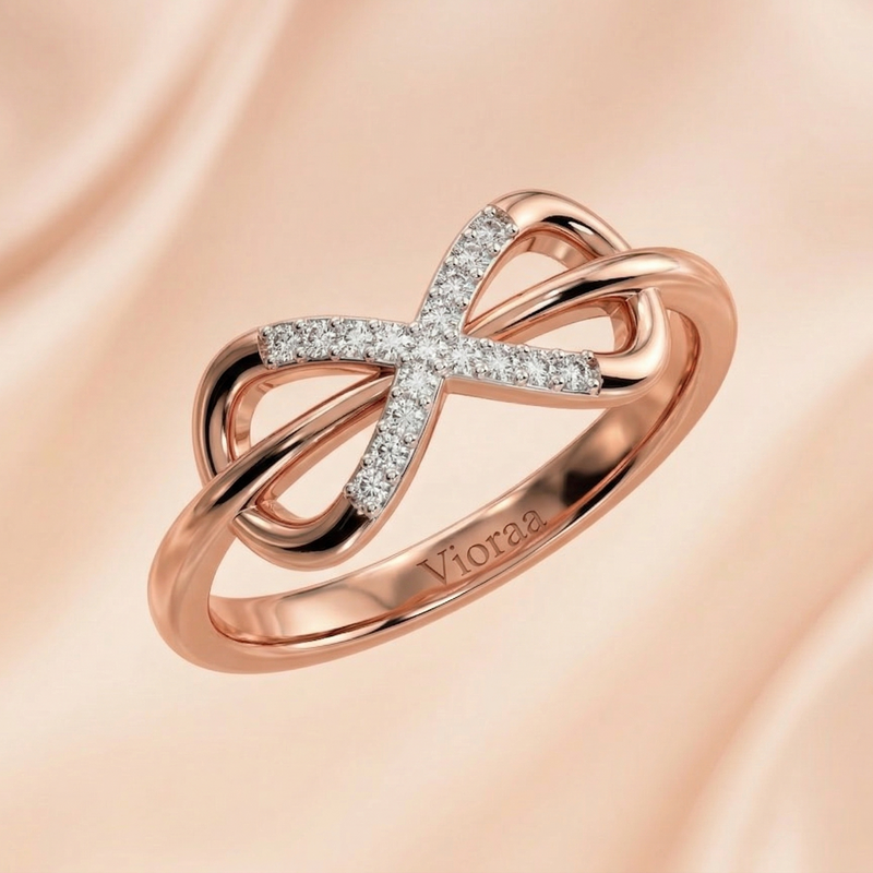 Infinity Cross Diamond Ring
