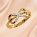 Infinity Cross Diamond Ring