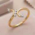 Seraphine Dual Curve Diamond Ring