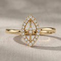 Vioraa Marquise Halo Diamond Ring
