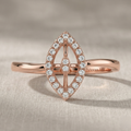 Vioraa Marquise Halo Diamond Ring