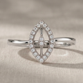 Vioraa Marquise Halo Diamond Ring