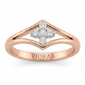 VIORAA Diamond Crown V Ring