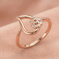 Aurelia Leaf Curve Diamond Ring