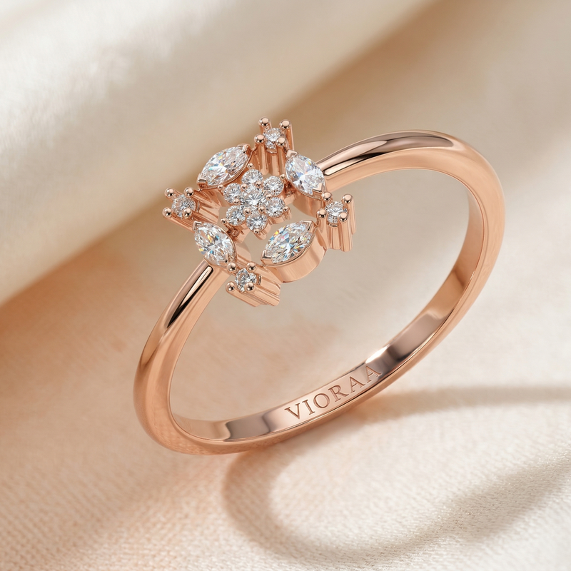 Celestia Floral Cluster Diamond Ring