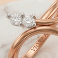 Lumina Dual Curve Diamond Ring