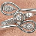 Aurelia Trinity Drop Diamond Ring