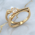 Solaris Twin Band Diamond Ring