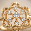 Rose Bloom Diamond Ring