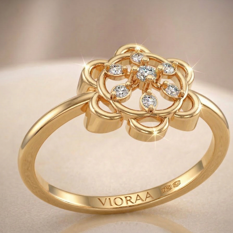 Rose Bloom Diamond Ring