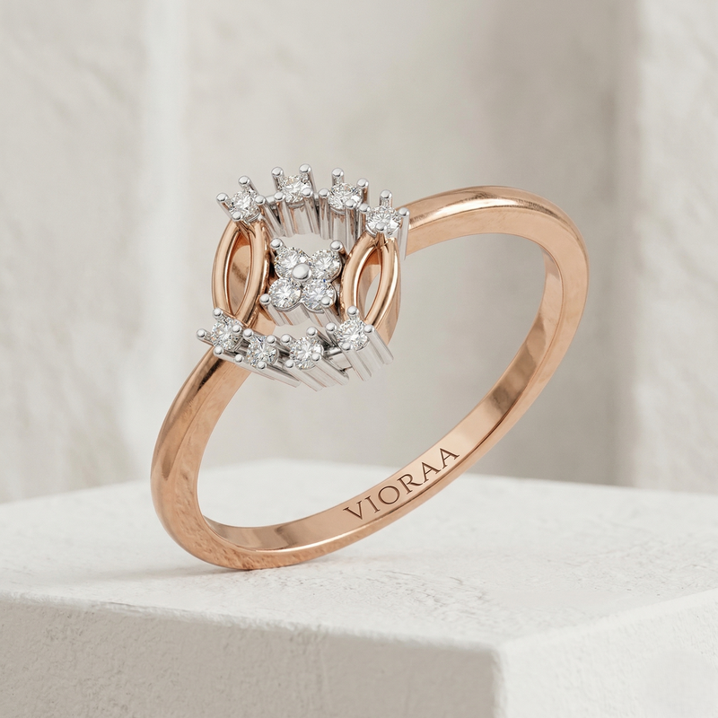 Floral Halo Diamond Ring (Vioraa-Inspired Design)