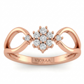 VIORAA Floral Infinity Diamond Ring