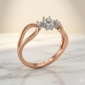 VIORAA Floral Infinity Diamond Ring
