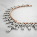 Elegant Two-Tone Diamond Cascade Necklace