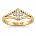 VIORAA Diamond Crown V Ring