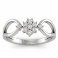 VIORAA Floral Infinity Diamond Ring